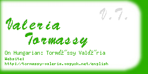 valeria tormassy business card